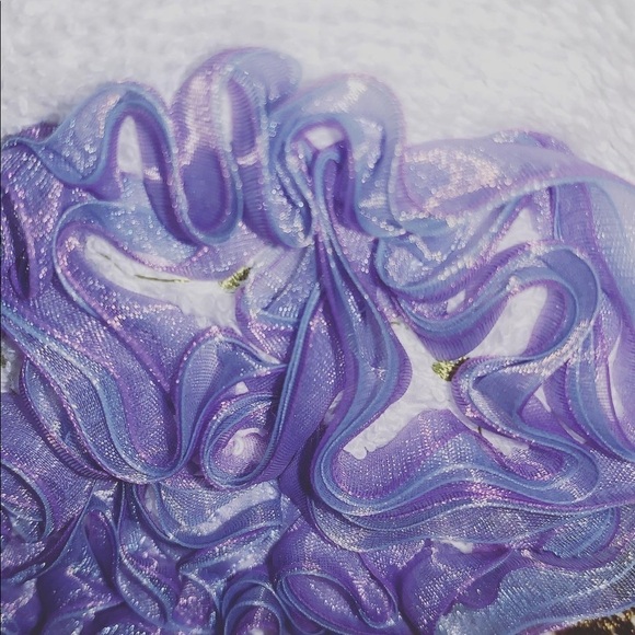 vintage 80s royal velvet bath Hand Towel  stitchsations hydrangea embroidery - Picture 11 of 14